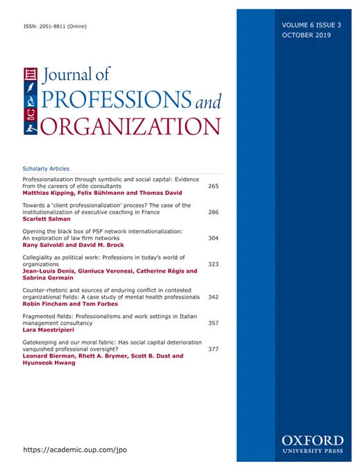 Journal of Professions and Organization