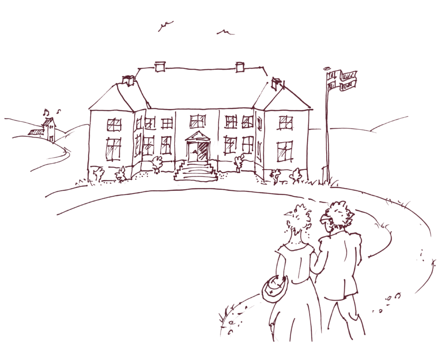 Wedding venue illustration